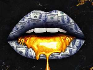 Dollar Lips Gold