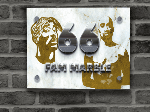 Marble Naambordje 044 - Tupac Editie