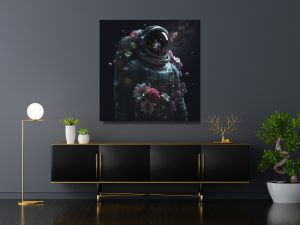 Astronaut with Flowers