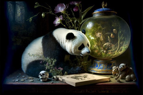 Panda With Book