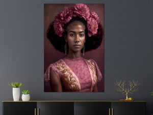 African Woman With Flowers 1