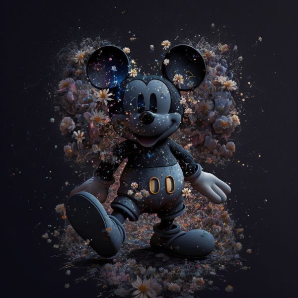 Mickey With Flowers 1